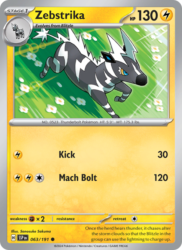 Zebstrika - Pokémon TCG Card