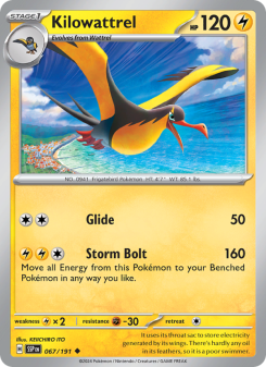 Kilowattrel - pokemon TCG Card