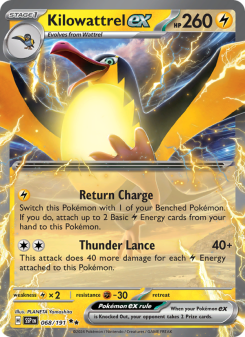 Kilowattrel ex - pokemon TCG Card