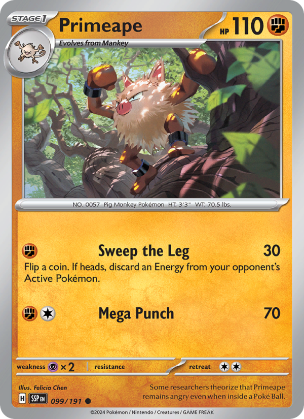 Primeape - Pokémon TCG Card