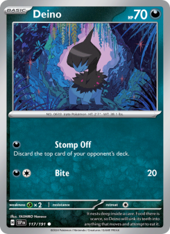 Deino - pokemon TCG Card