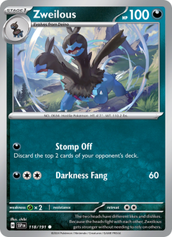 Zweilous - pokemon TCG Card