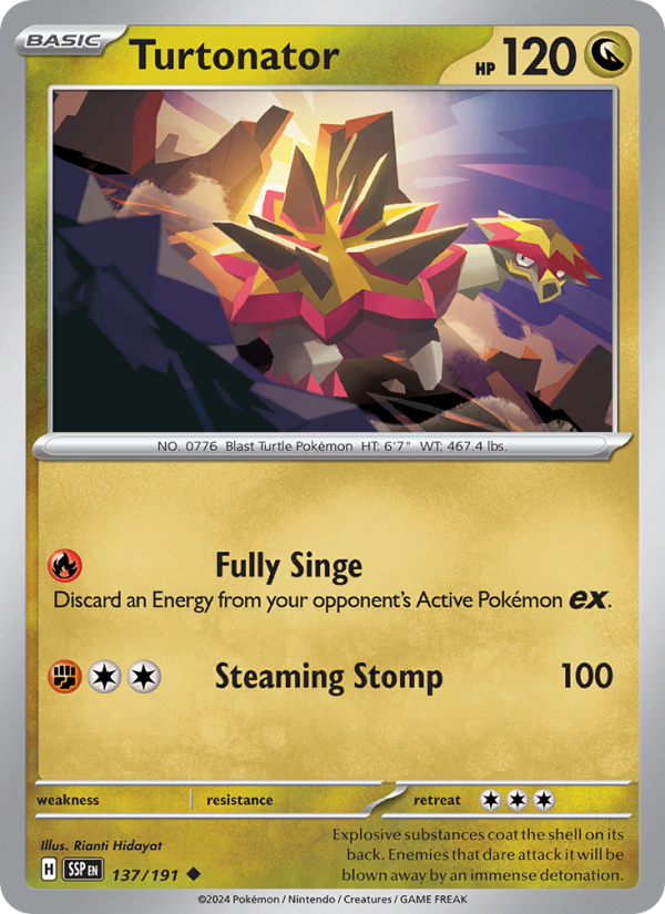 Turtonator - Pokémon TCG Card