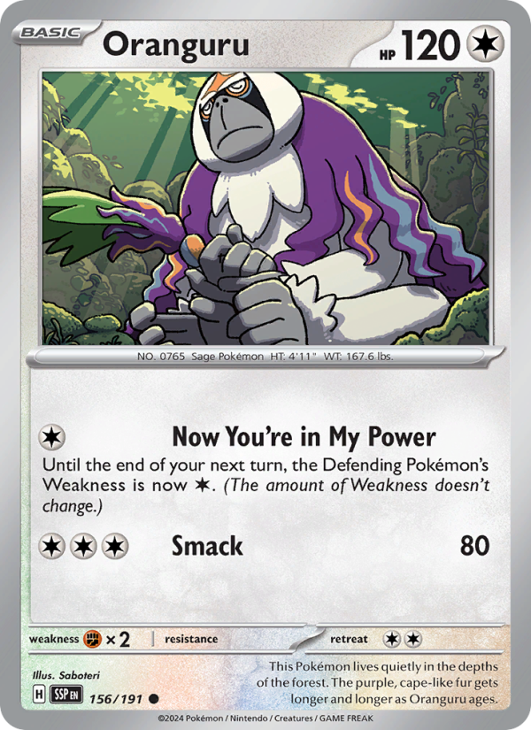 Oranguru - Pokémon TCG Card