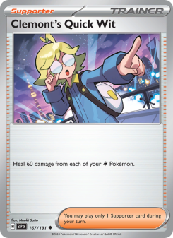 Clemont's Quick Wit - pokemon TCG Card