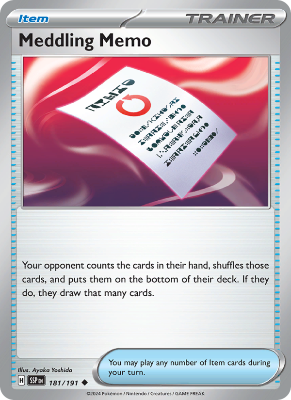 Meddling Memo - Pokémon TCG Card