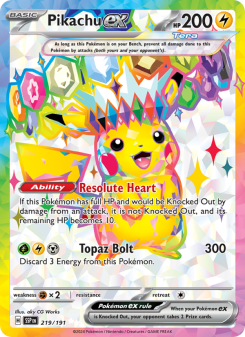 Pikachu ex - pokemon TCG Card