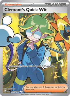 Clemont's Quick Wit - pokemon TCG Card