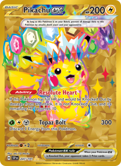 Pikachu ex - pokemon TCG Card