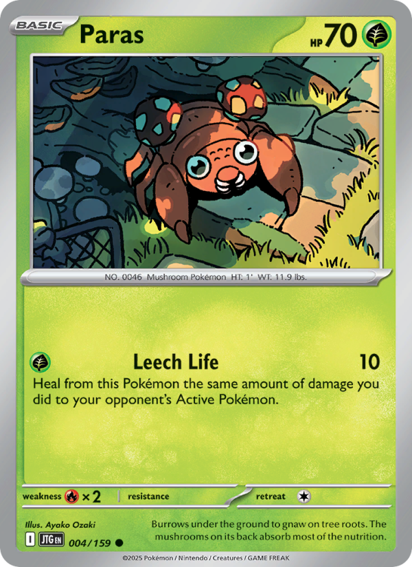 Paras - Pokémon TCG Card