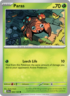 Paras - pokemon TCG Card