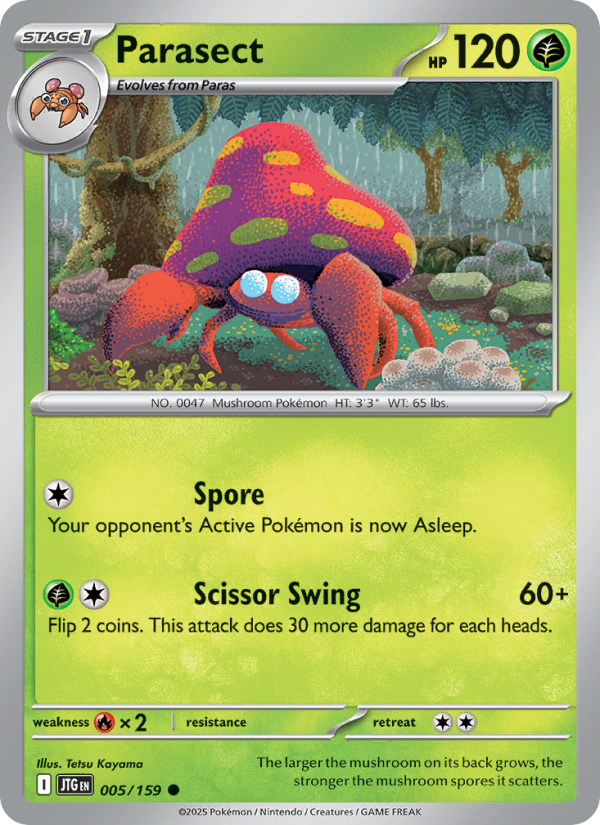Parasect - Pokémon TCG Card