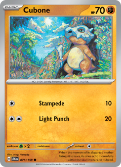 Cubone - pokemon TCG Card