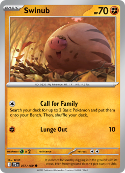 Swinub - pokemon TCG Card