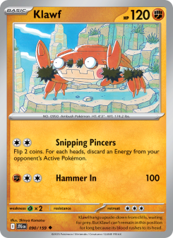 Klawf - pokemon TCG Card
