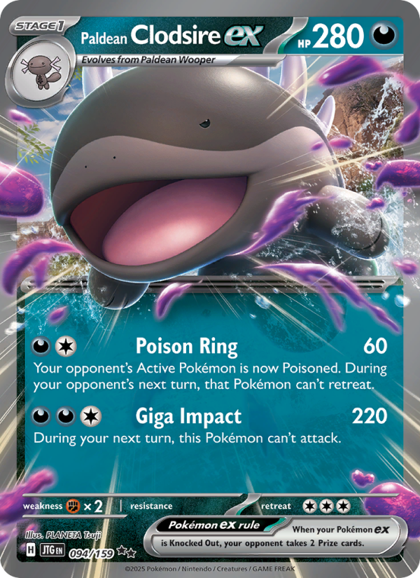 Paldean Clodsire ex - Pokémon TCG Card