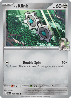 N's Klink - pokemon TCG Card