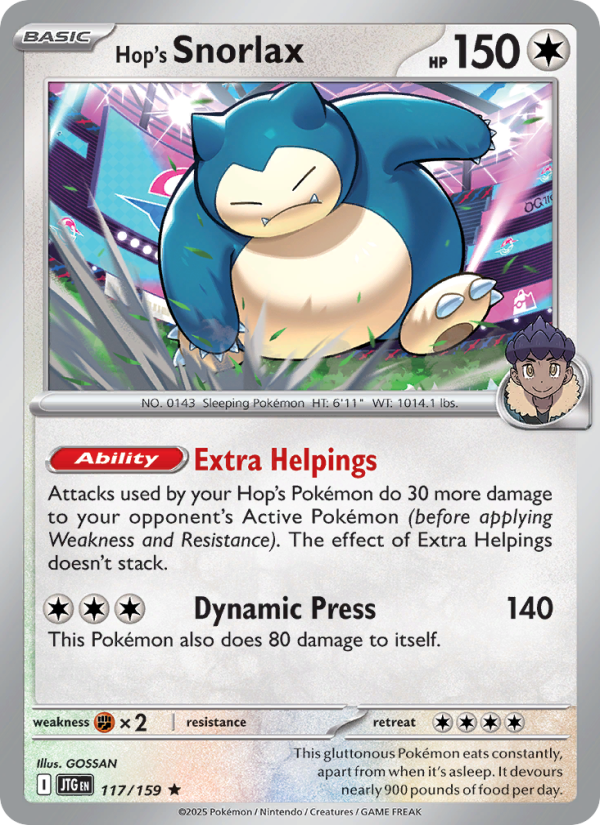 Hop's Snorlax - Pokémon TCG Card