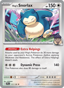 Hop's Snorlax - pokemon TCG Card