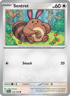 Sentret - pokemon TCG Card