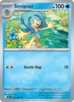 Simipour - pokemon TCG Card