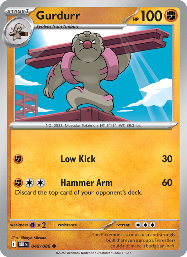 Gurdurr - Pokémon TCG Card