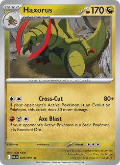 Haxorus - pokemon TCG Card