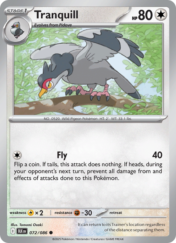 Tranquill - Pokémon TCG Card