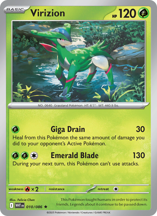 Virizion - Pokémon TCG Card