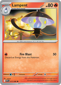 Lampent - pokemon TCG Card