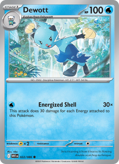 Dewott - pokemon TCG Card