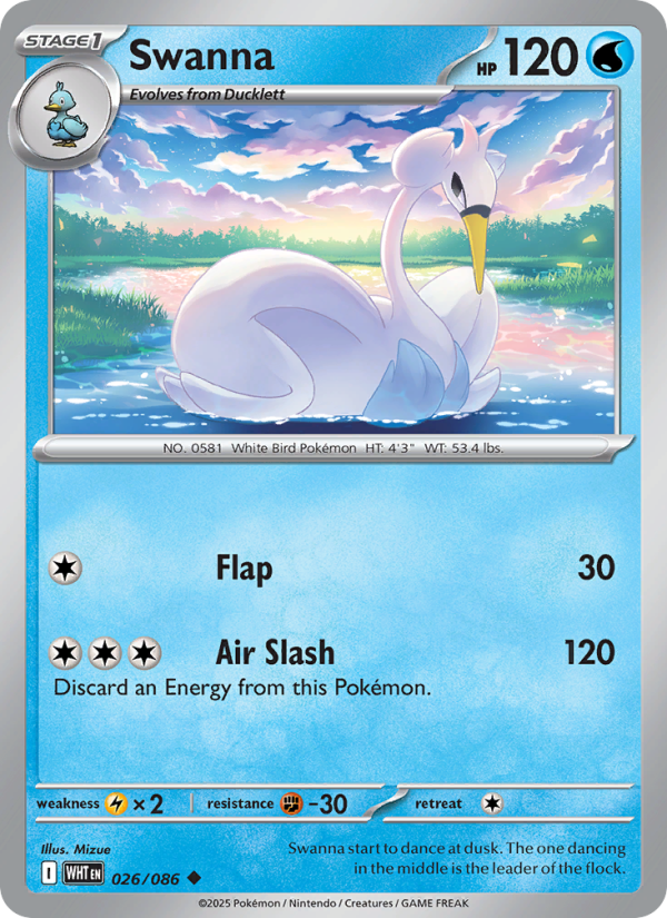 Swanna - Pokémon TCG Card