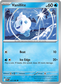 Vanillite - pokemon TCG Card