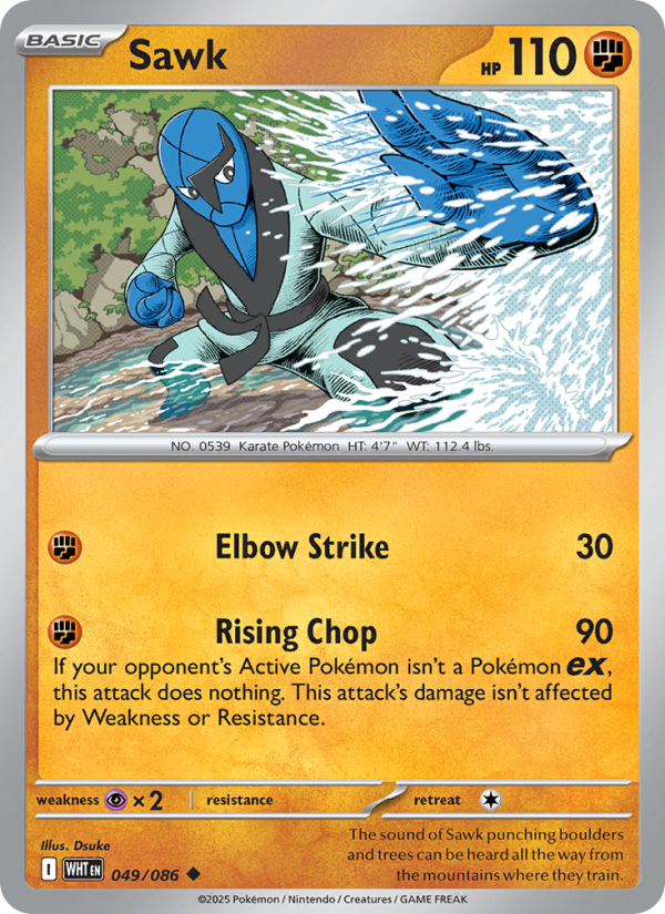 Sawk - Pokémon TCG Card