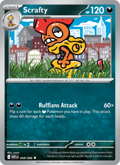 Scrafty - pokemon TCG Card