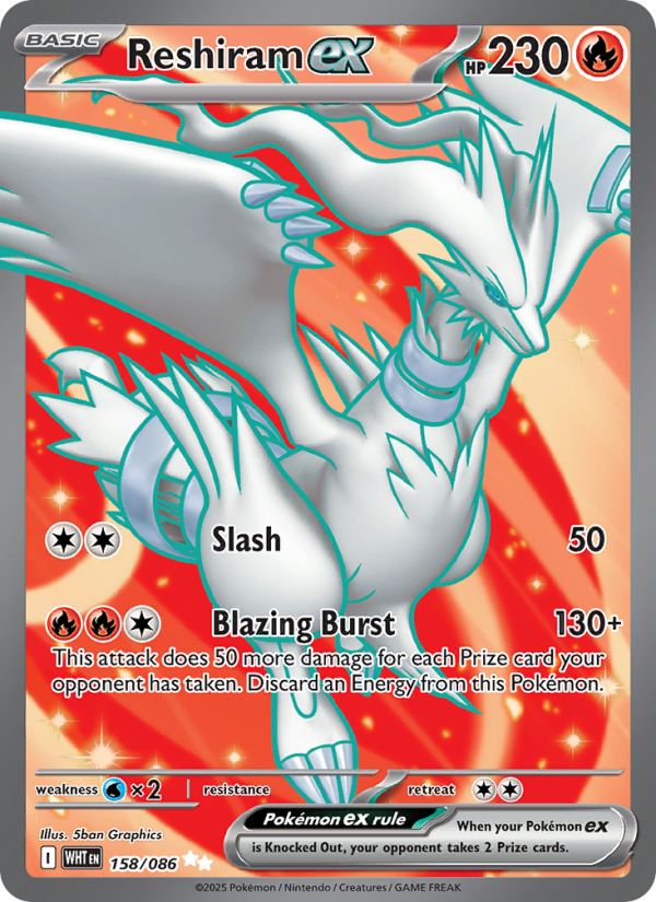 Reshiram ex - Pokémon TCG Card