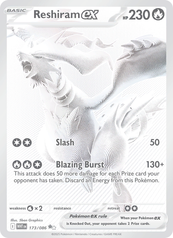 Reshiram ex - Pokémon TCG Card