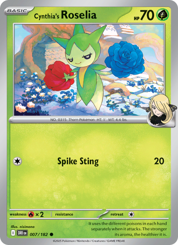 Cynthia's Roselia - Pokémon TCG Card