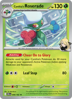 Cynthia's Roserade - pokemon TCG Card
