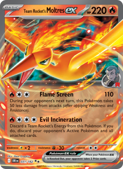 Team Rocket's Moltres ex - pokemon TCG Card