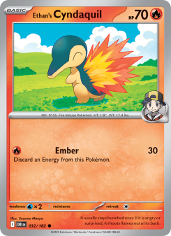 Ethan's Cyndaquil - pokemon TCG Card