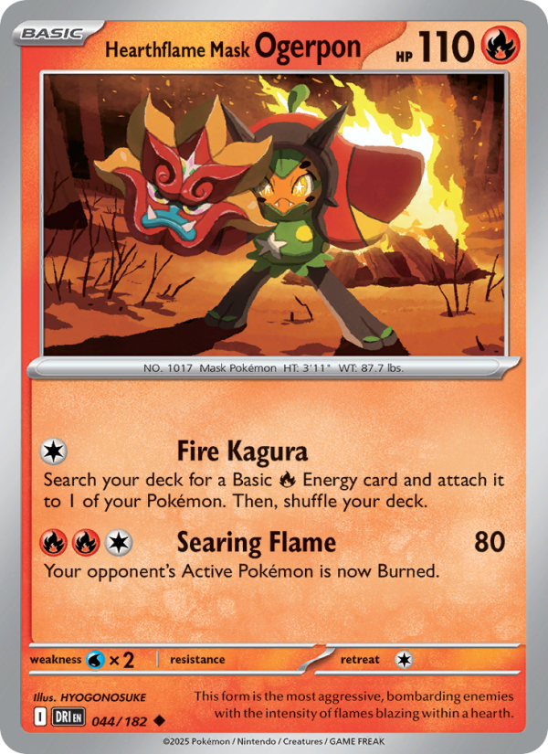Hearthflame Mask Ogerpon - Pokémon TCG Card