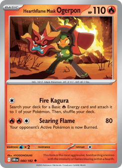 Hearthflame Mask Ogerpon - pokemon TCG Card