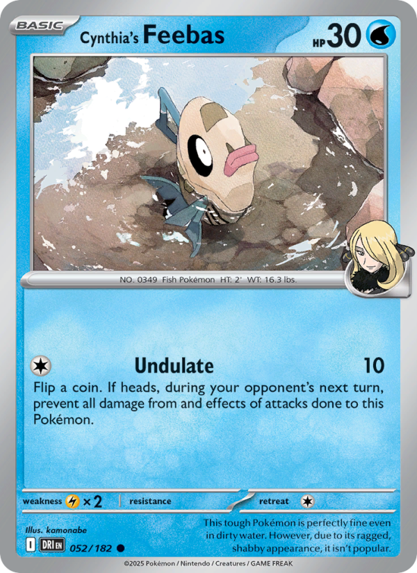 Cynthia's Feebas - Pokémon TCG Card