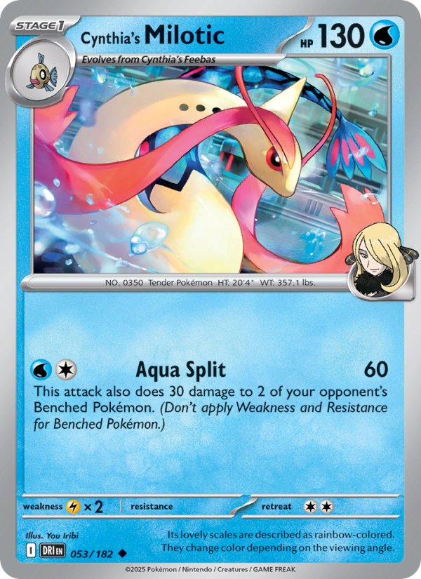 Cynthia's Milotic - Pokémon TCG Card