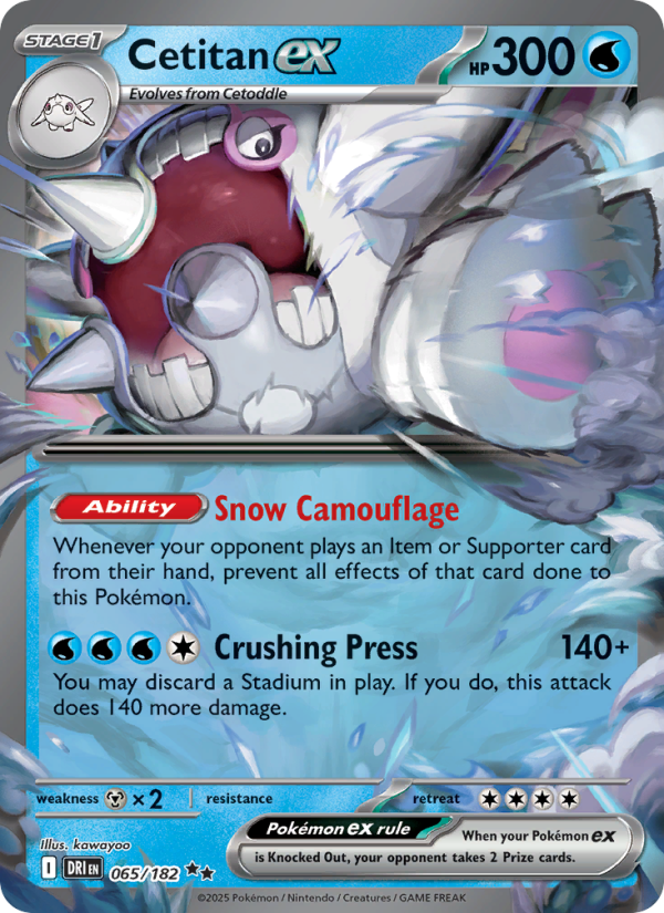 Cetitan ex - Pokémon TCG Card