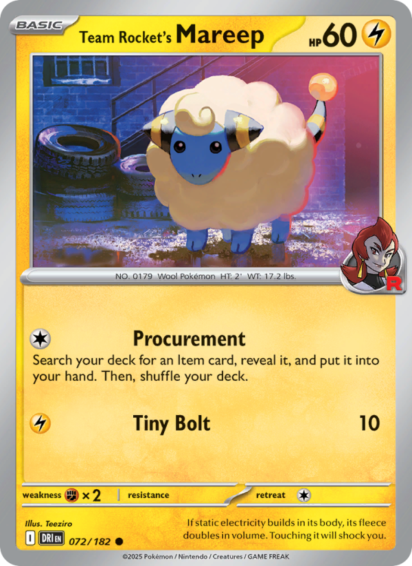 Team Rocket's Mareep - Pokémon TCG Card