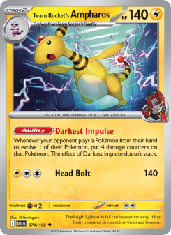Team Rocket's Ampharos - pokemon TCG Card