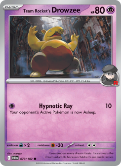Team Rocket's Drowzee - pokemon TCG Card