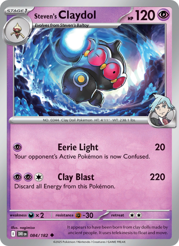 Steven's Claydol - Pokémon TCG Card